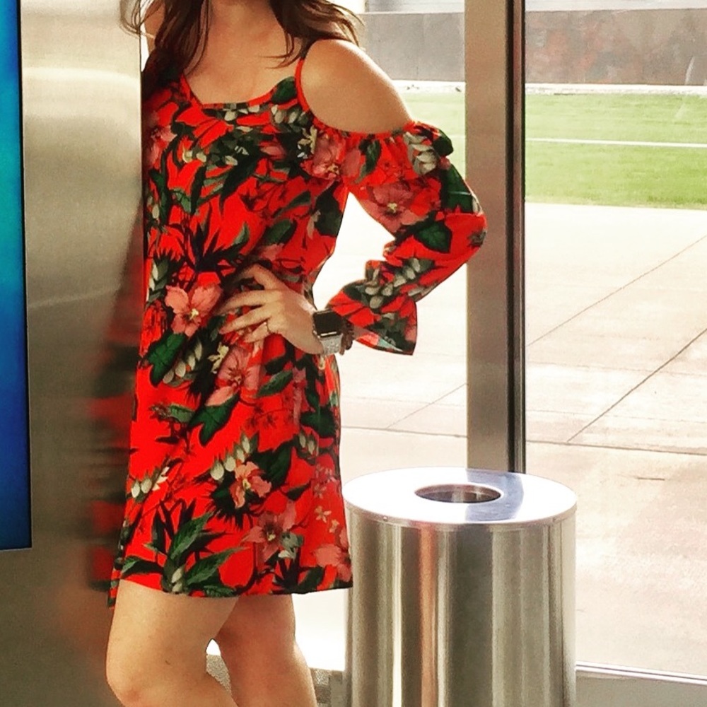 Red Floral Dress